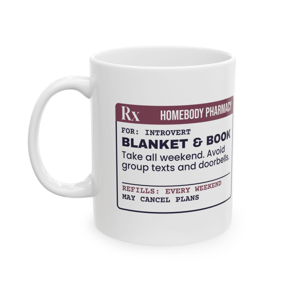 Funny Introvert Coffee Mug Blanket And Book Prescription