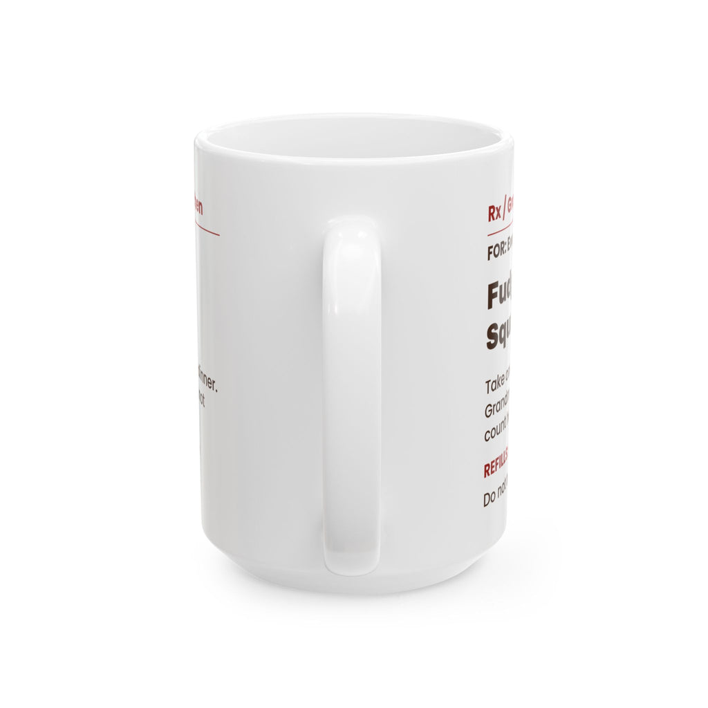 Funny Grandma Christmas Coffee Mug Fudge 1 Square Prescription