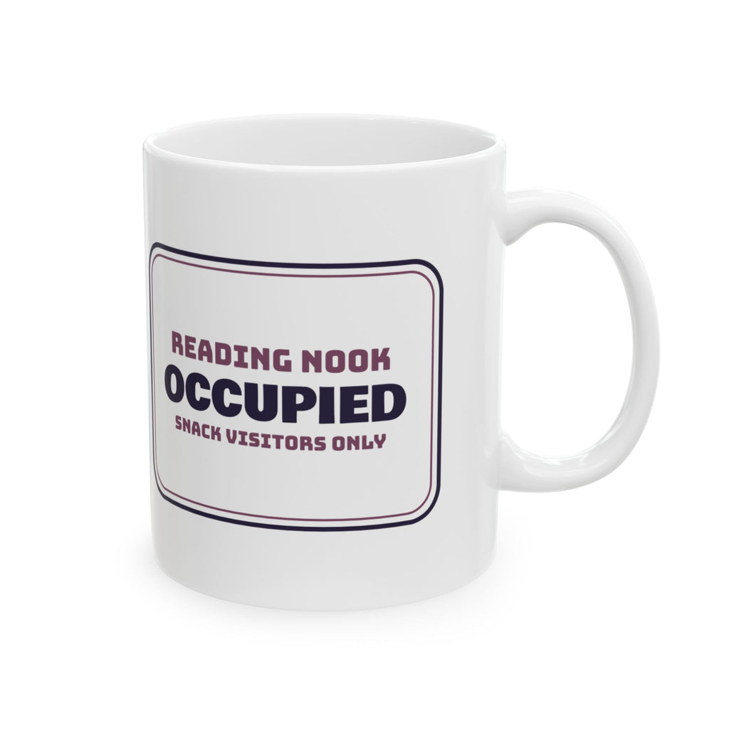Funny Book Lover Coffee Mug Reading Nook Snack Visitors Only