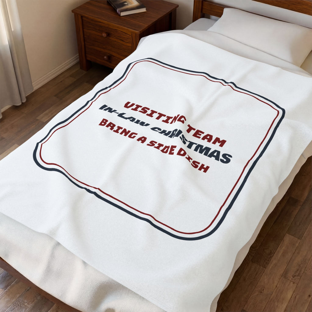 Funny Christmas Throw Blanket Visiting Team In-Law Christmas For Spouses