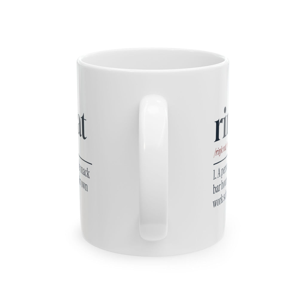 Funny Hockey Coffee Mug Rink Rat Definition For Hockey Families