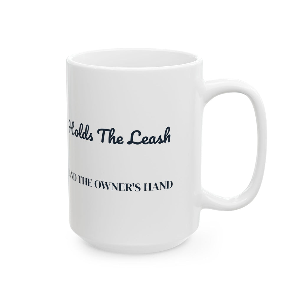 Vet Tech Coffee Mug Holds The Leash And The Owner's Hand