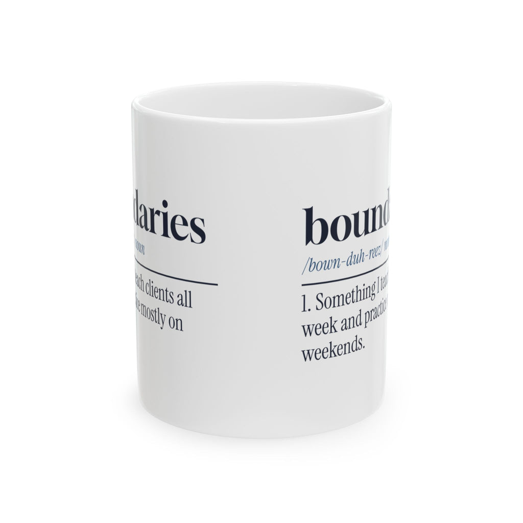 Funny Social Worker Mug Boundaries Weekends Only Dictionary Definition