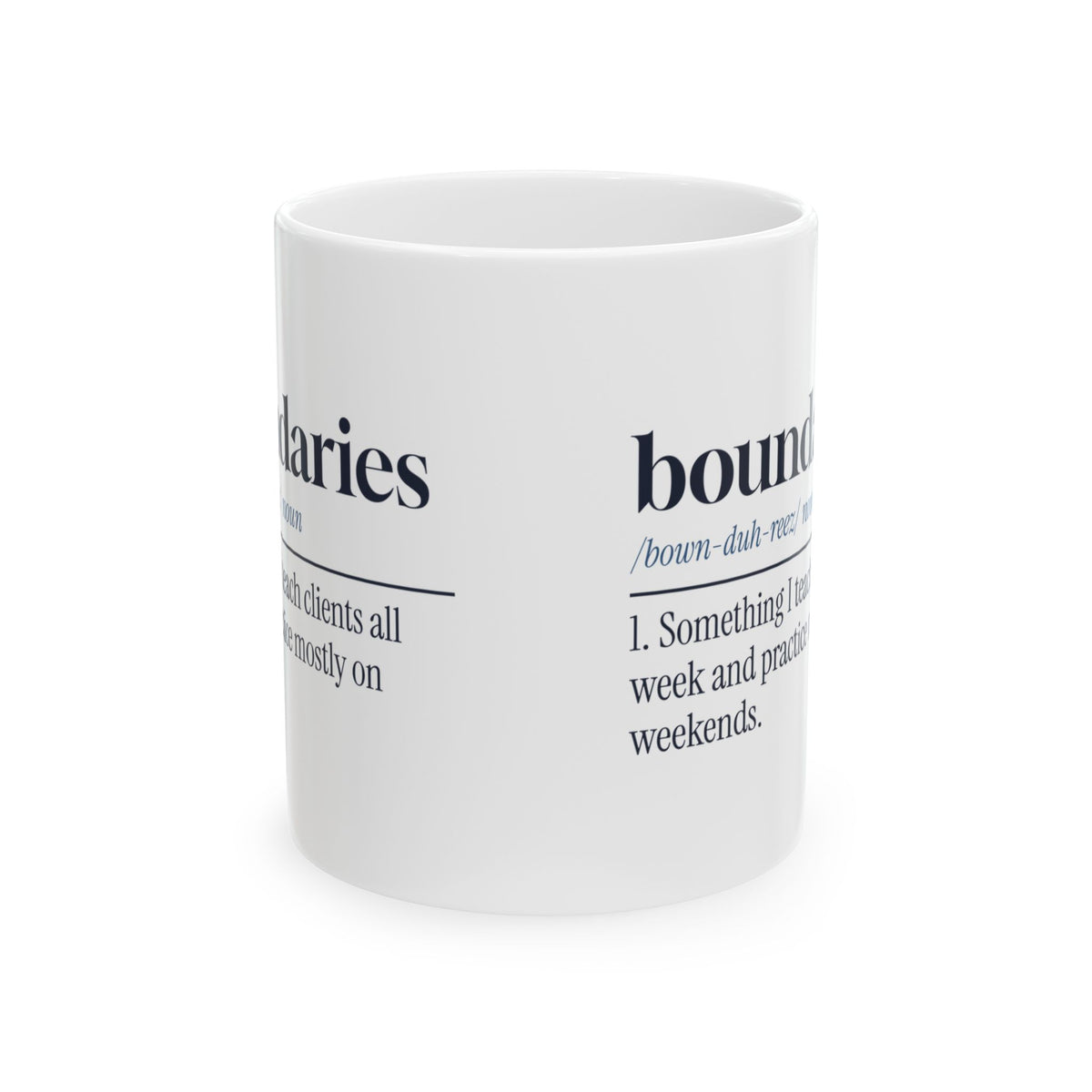 Funny Social Worker Mug Boundaries Weekends Only Dictionary Definition