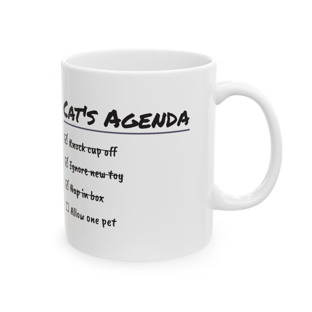 Funny Cat Coffee Mug Cat's Agenda Allow One Pet For Cat Lovers