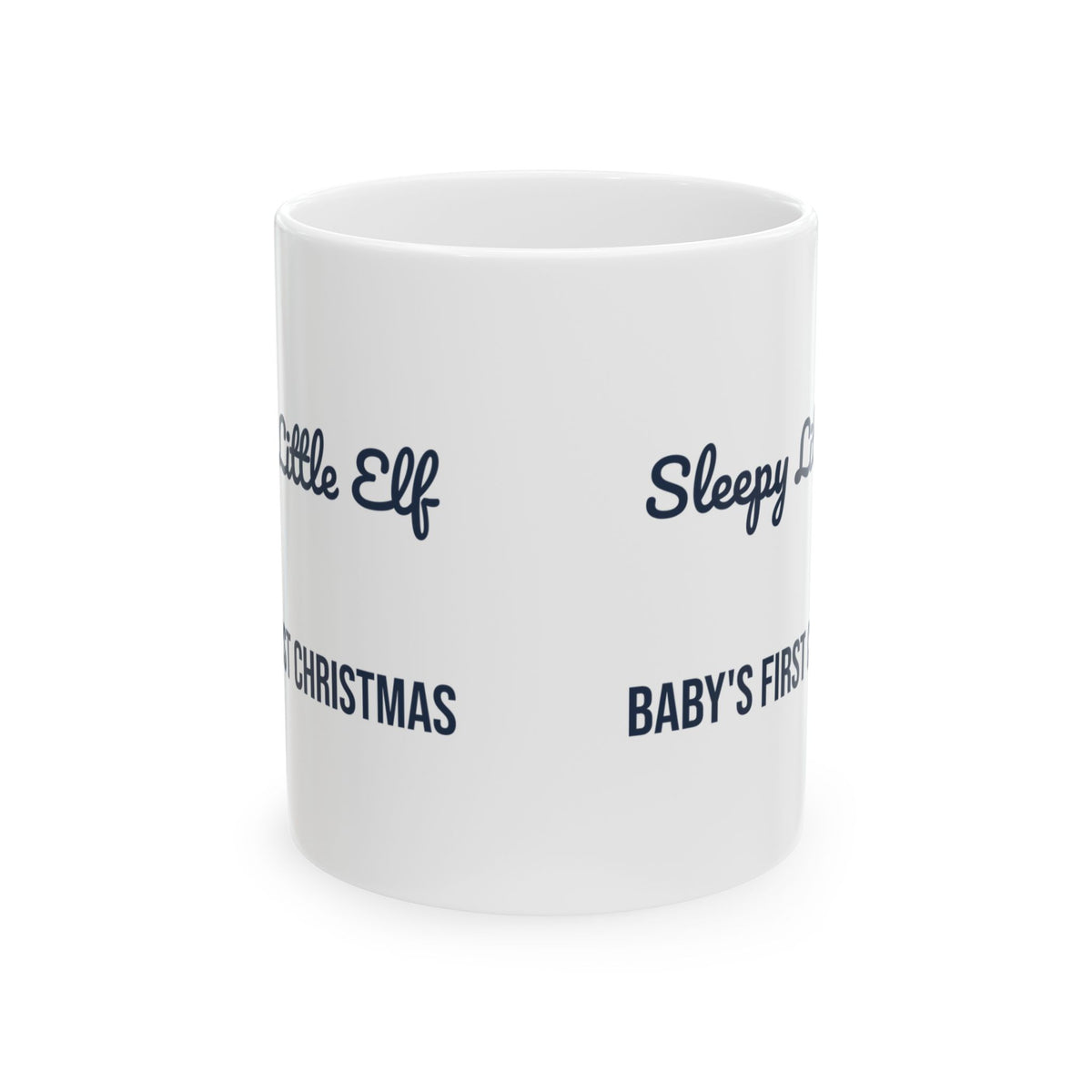 Christmas Coffee Mug Sleepy Little Elf Baby's First Christmas