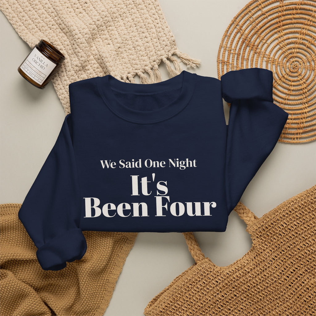 Funny Christmas In-Laws Sweatshirt We Said One Night It's Been Four