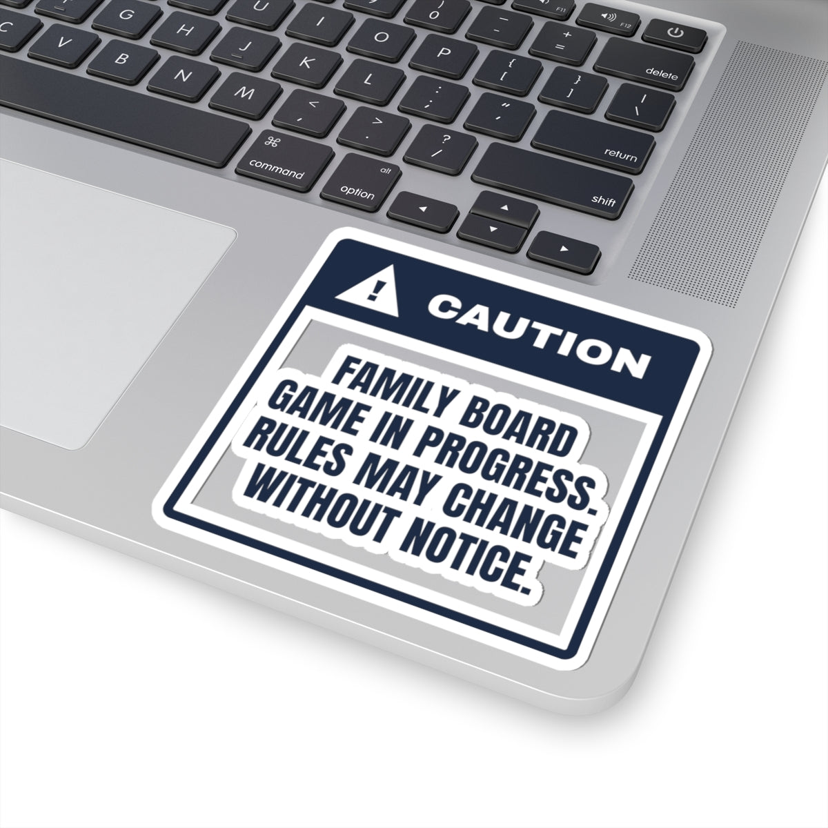 Funny Family Christmas Sticker Family Game Night Caution Label