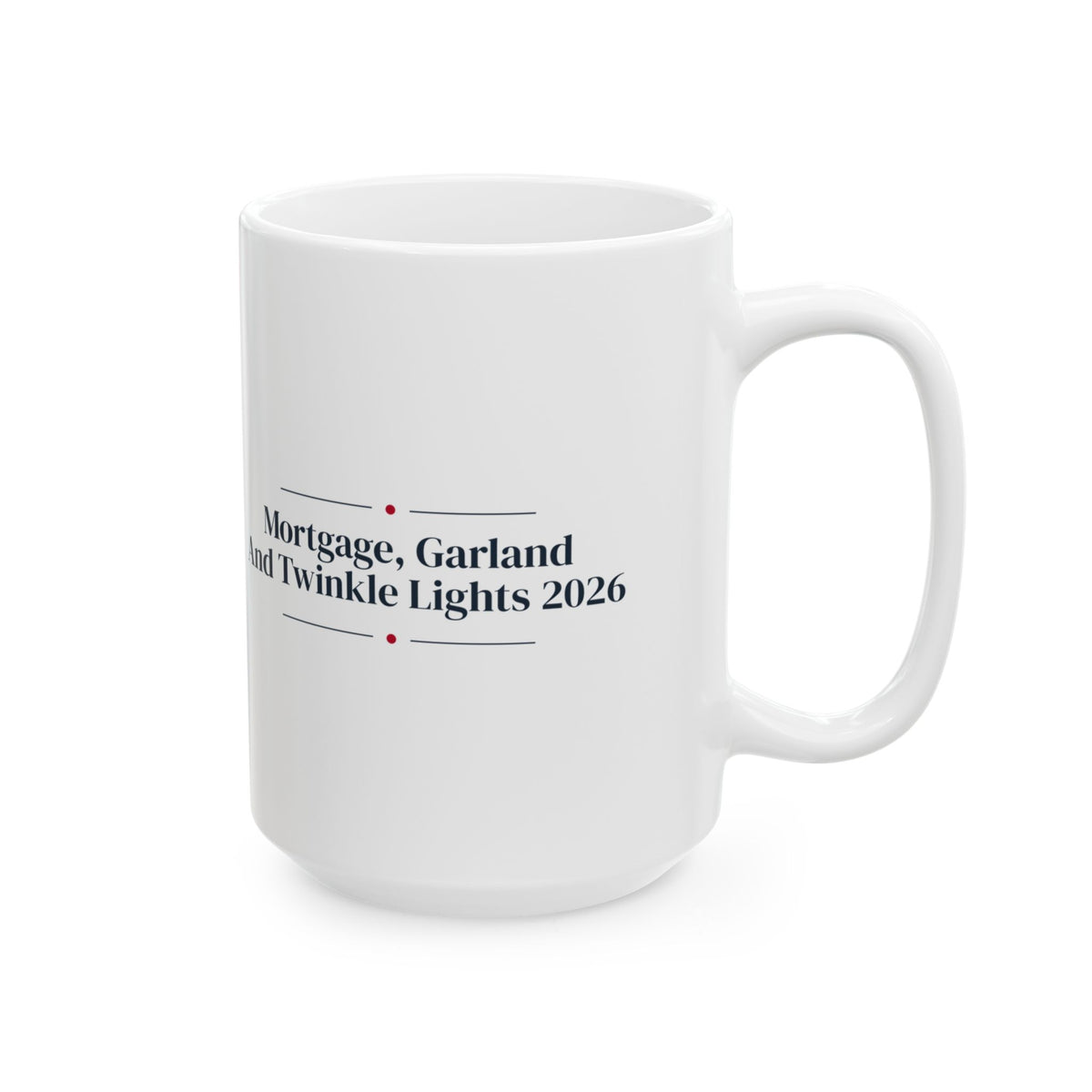 Funny Christmas Coffee Mug Mortgage Garland And Twinkle Lights 2026