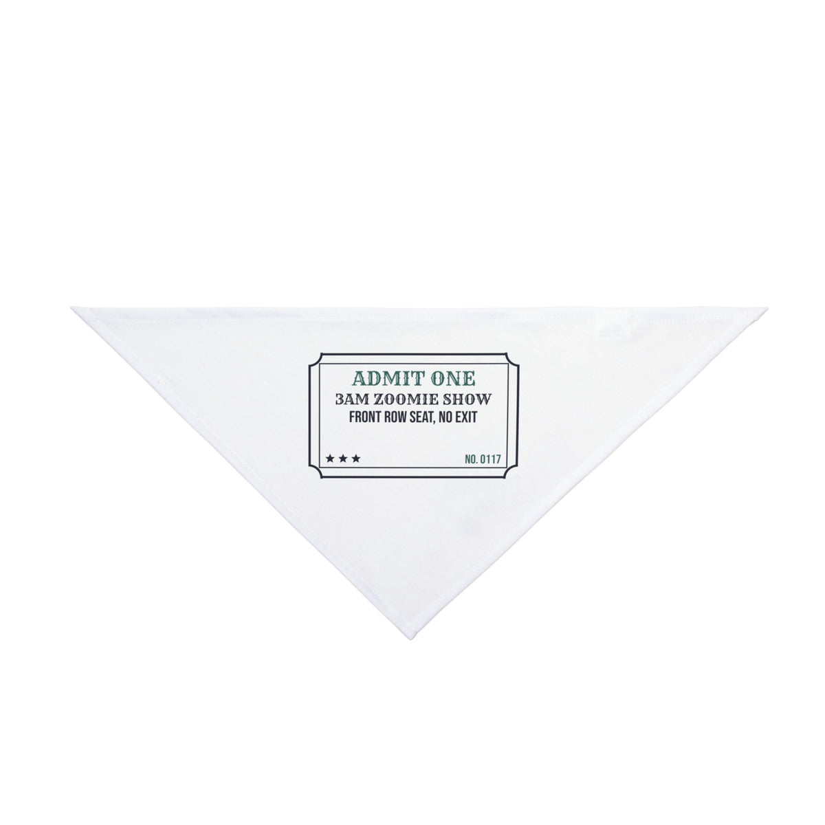 3AM Zoomie Show Ticket Dog Bandana Funny Cat Mom For Cat Moms
