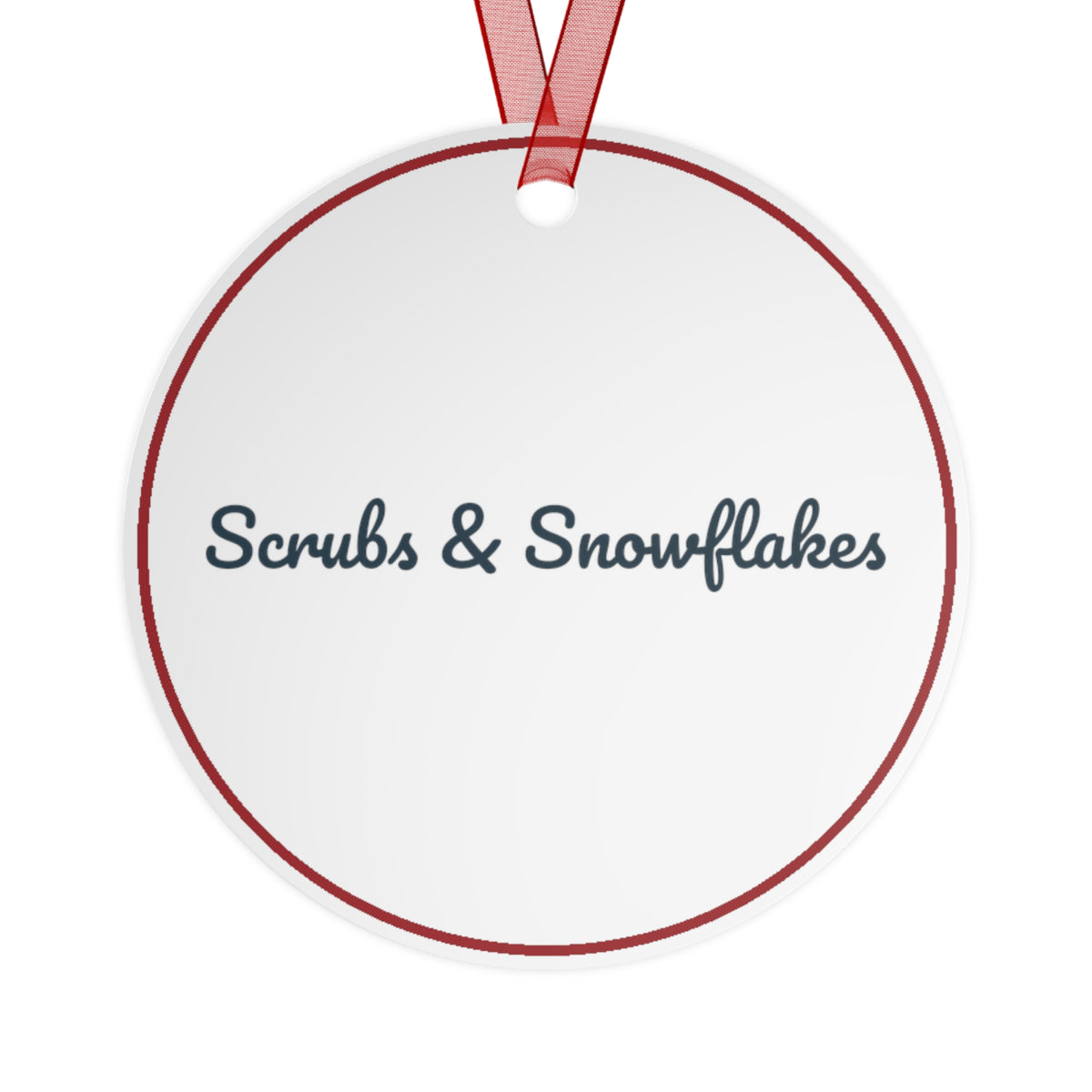 Funny Christmas Ornament Scrubs & Snowflakes