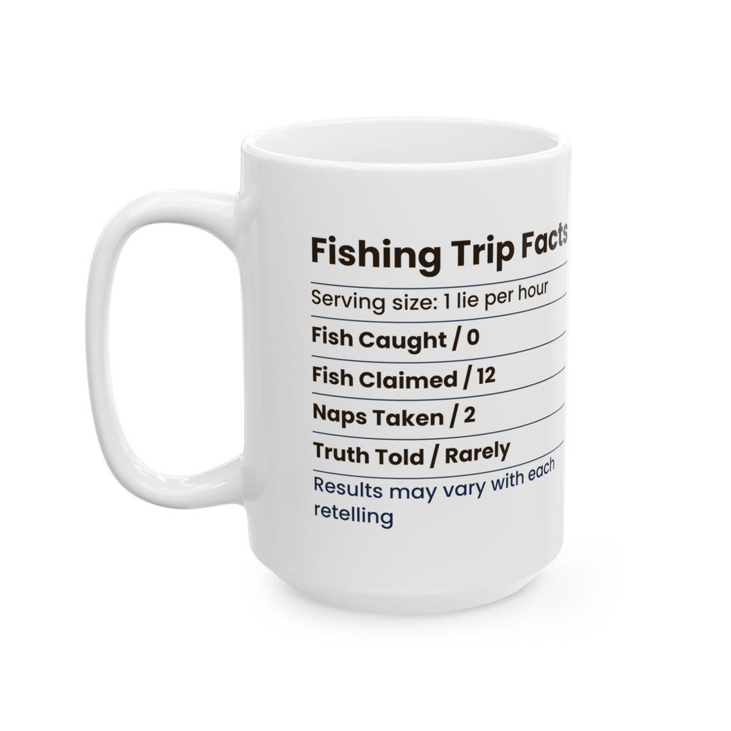 Funny Grandpa Fishing Nutrition Facts Coffee Mug For Grandpa