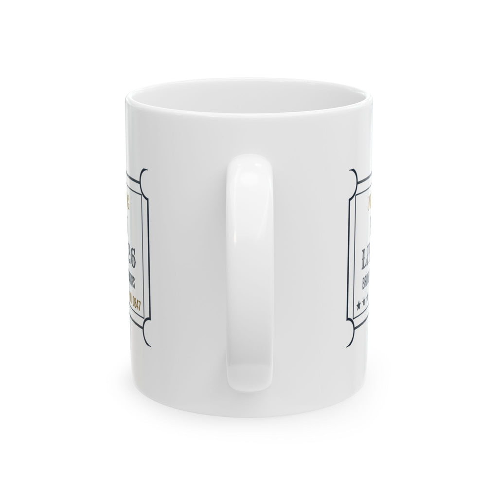 Funny Christmas Coffee Mug Now Serving Dec 26 Line Ticket