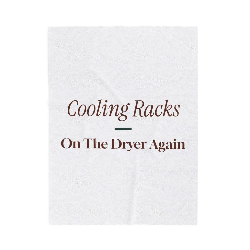 Funny Christmas Baking Throw Blanket Cooling Racks On The Dryer Again