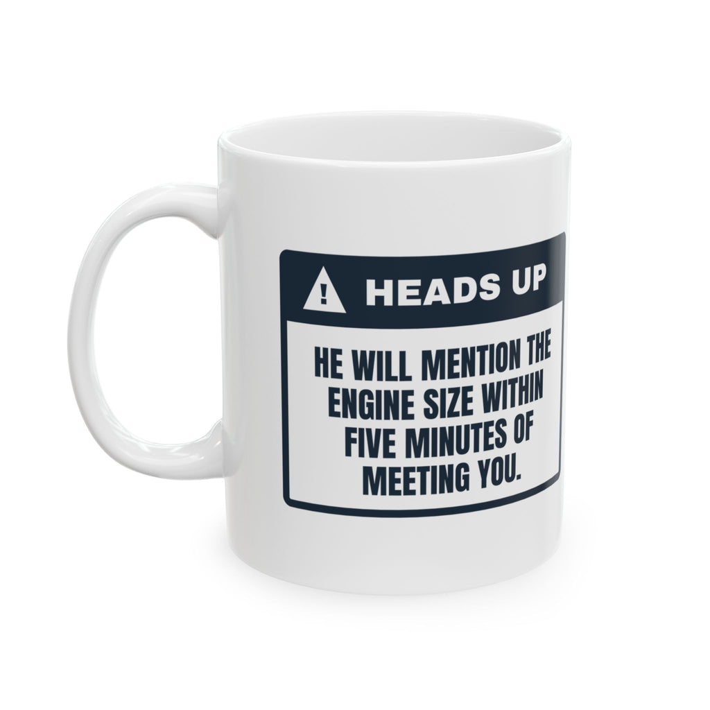 Funny Car Guy Coffee Mug Will Mention The Engine Within Five Minutes