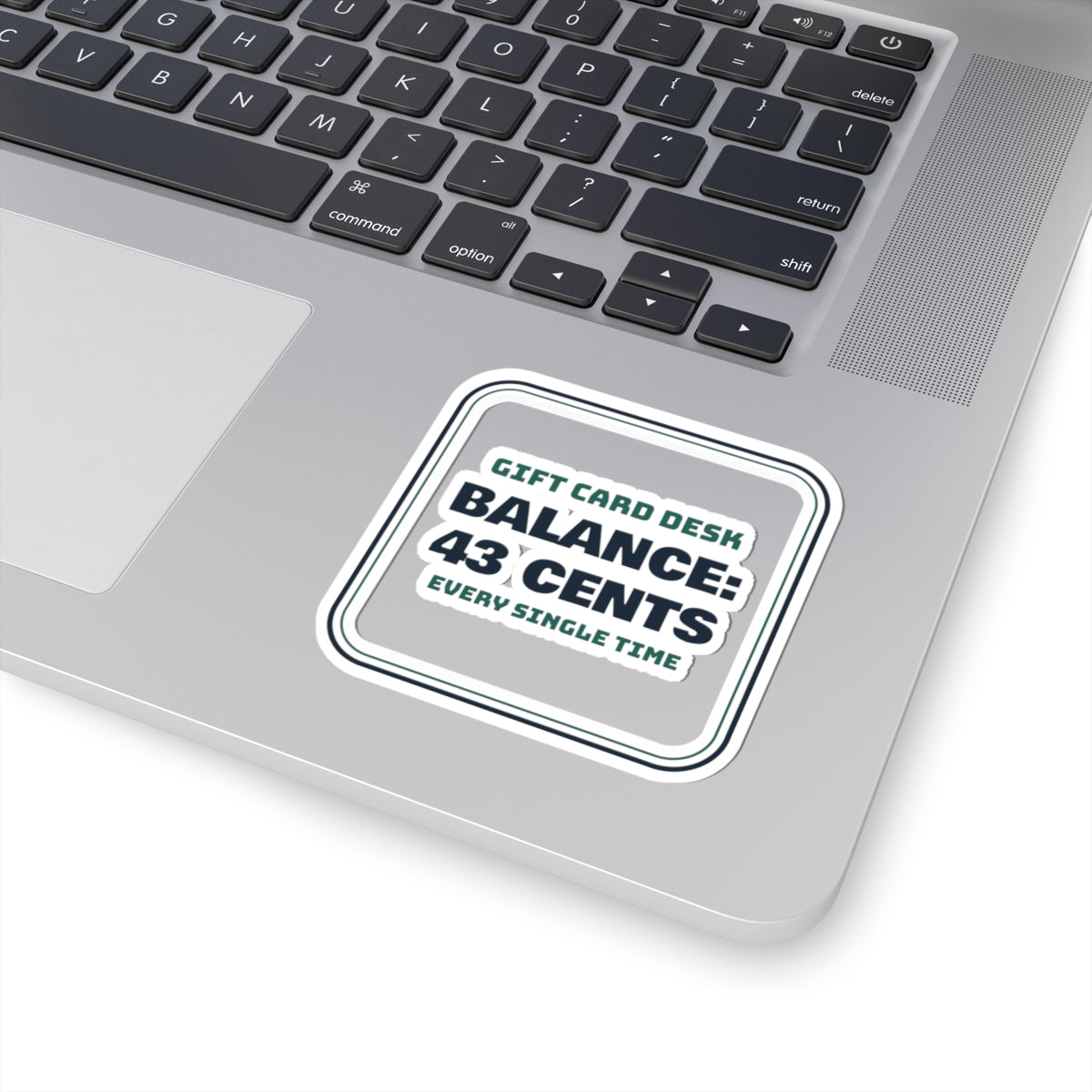 Funny Christmas Retail Sticker Gift Card Balance 43 Cents