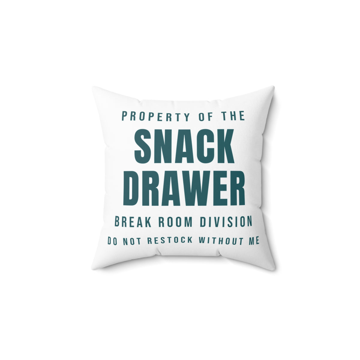 Funny Office Throw Pillow Property Of The Snack Drawer