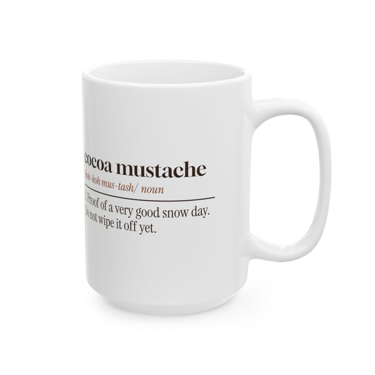 Funny Hot Cocoa Coffee Mug Cocoa Mustache Definition Winter Mug