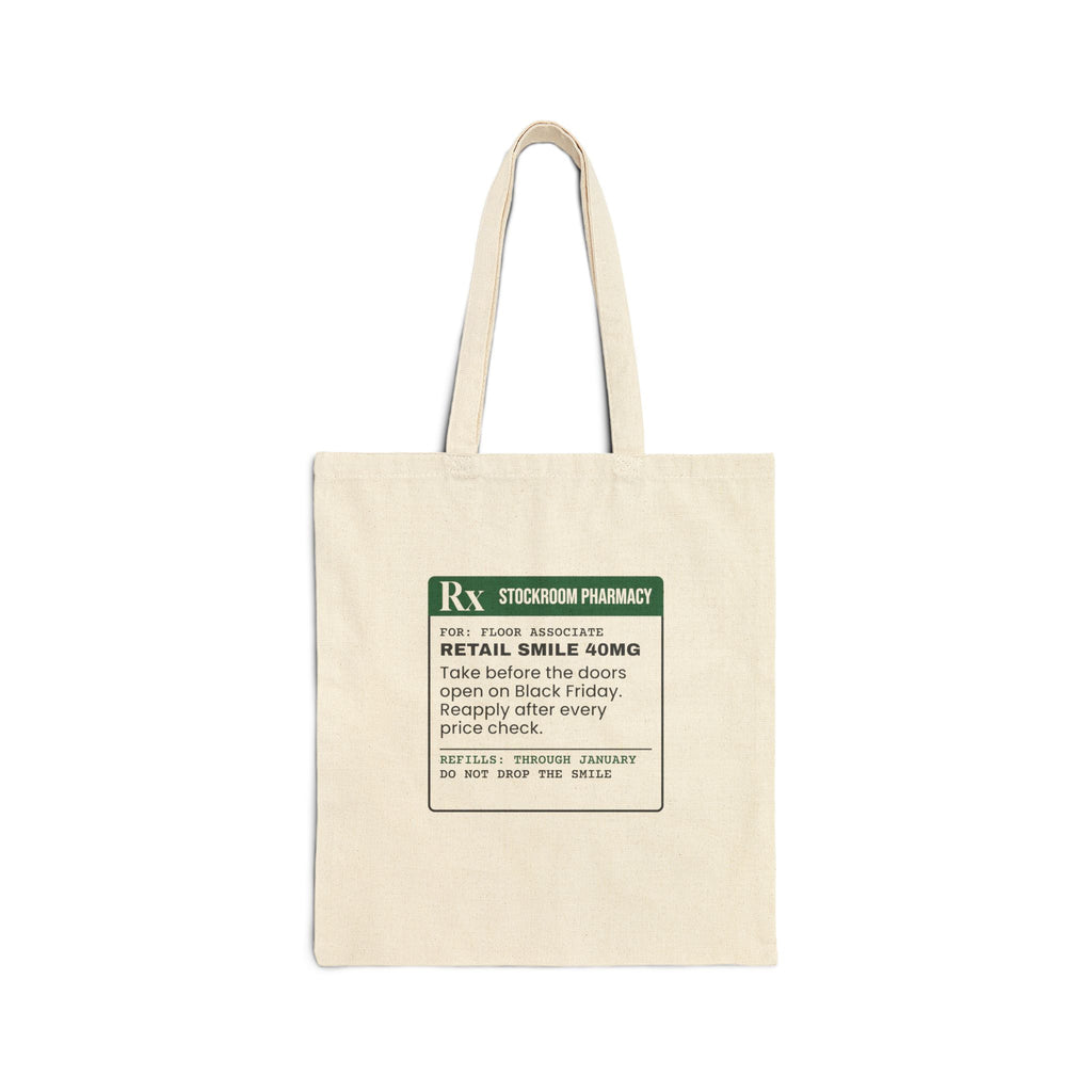 Funny Christmas Retail Tote Bag Retail Smile 40mg Prescription