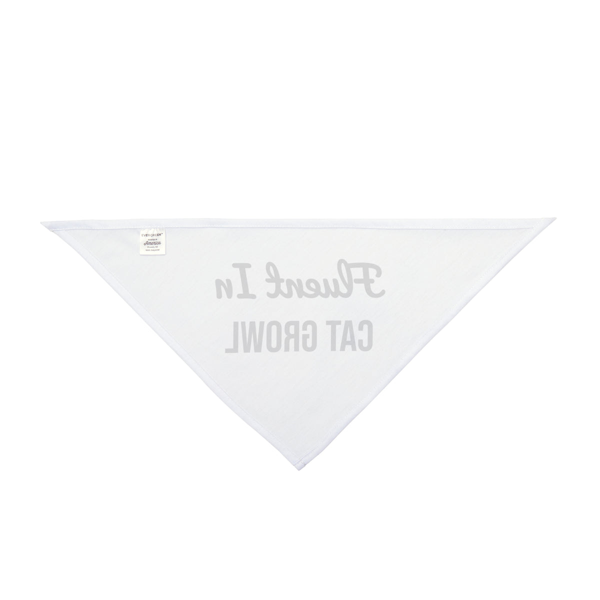 Funny Vet Tech Dog Bandana Fluent In Cat Growl Script Lettering