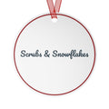 Funny Christmas Ornament Scrubs & Snowflakes