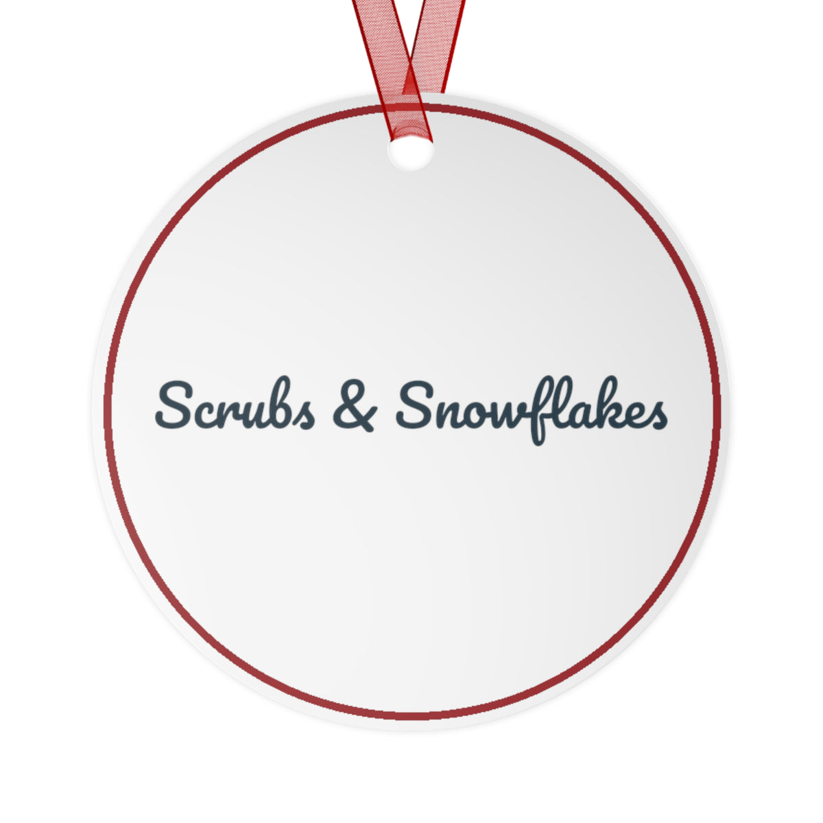 Funny Christmas Ornament Scrubs & Snowflakes