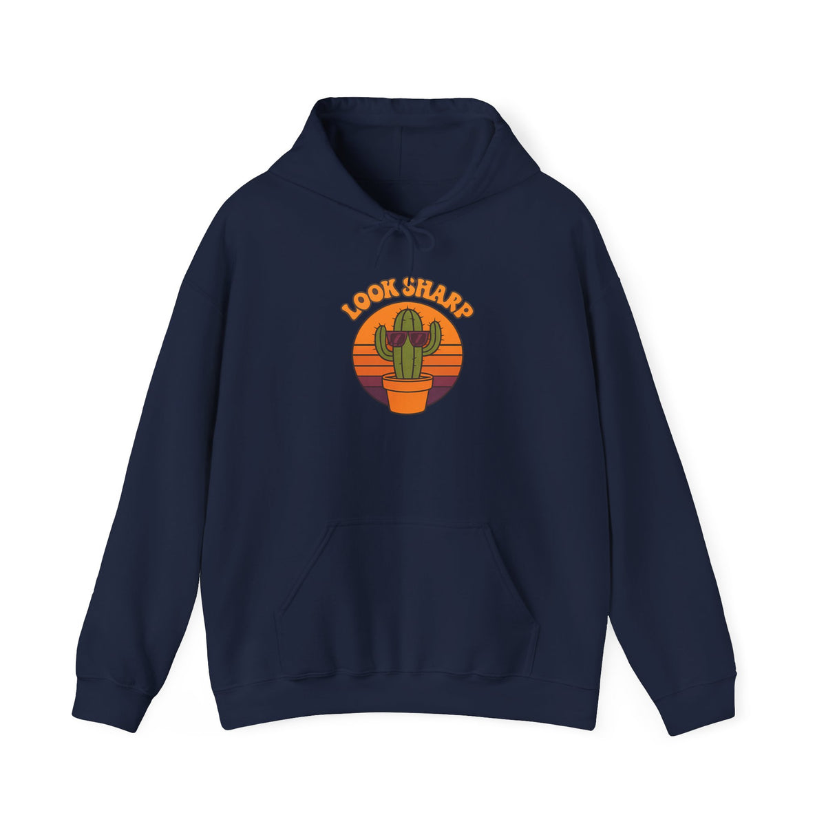 Look Sharp Funny Retro Cactus Plant Lover Hoodie