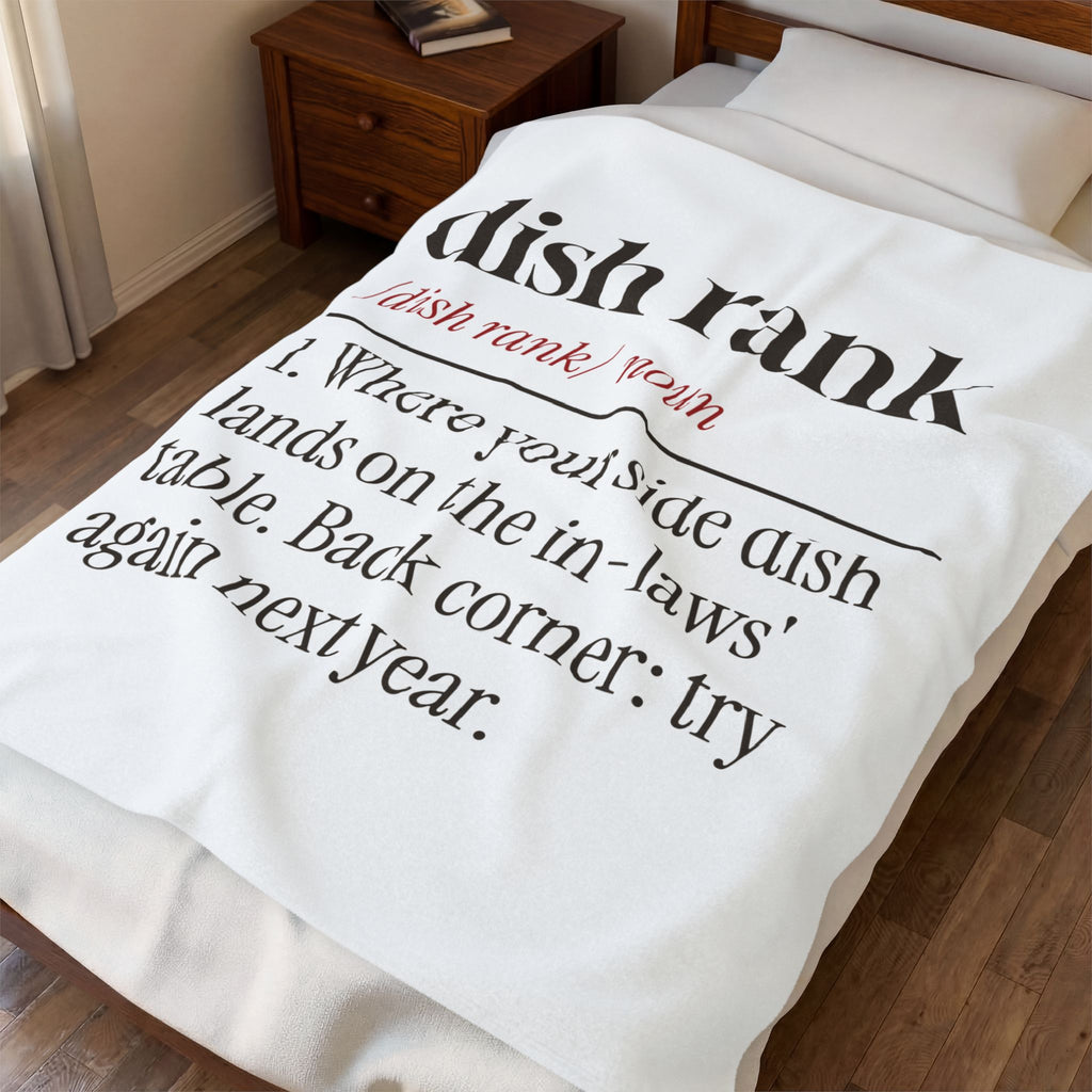 Funny In-Laws Christmas Throw Blanket Dish Rank Definition