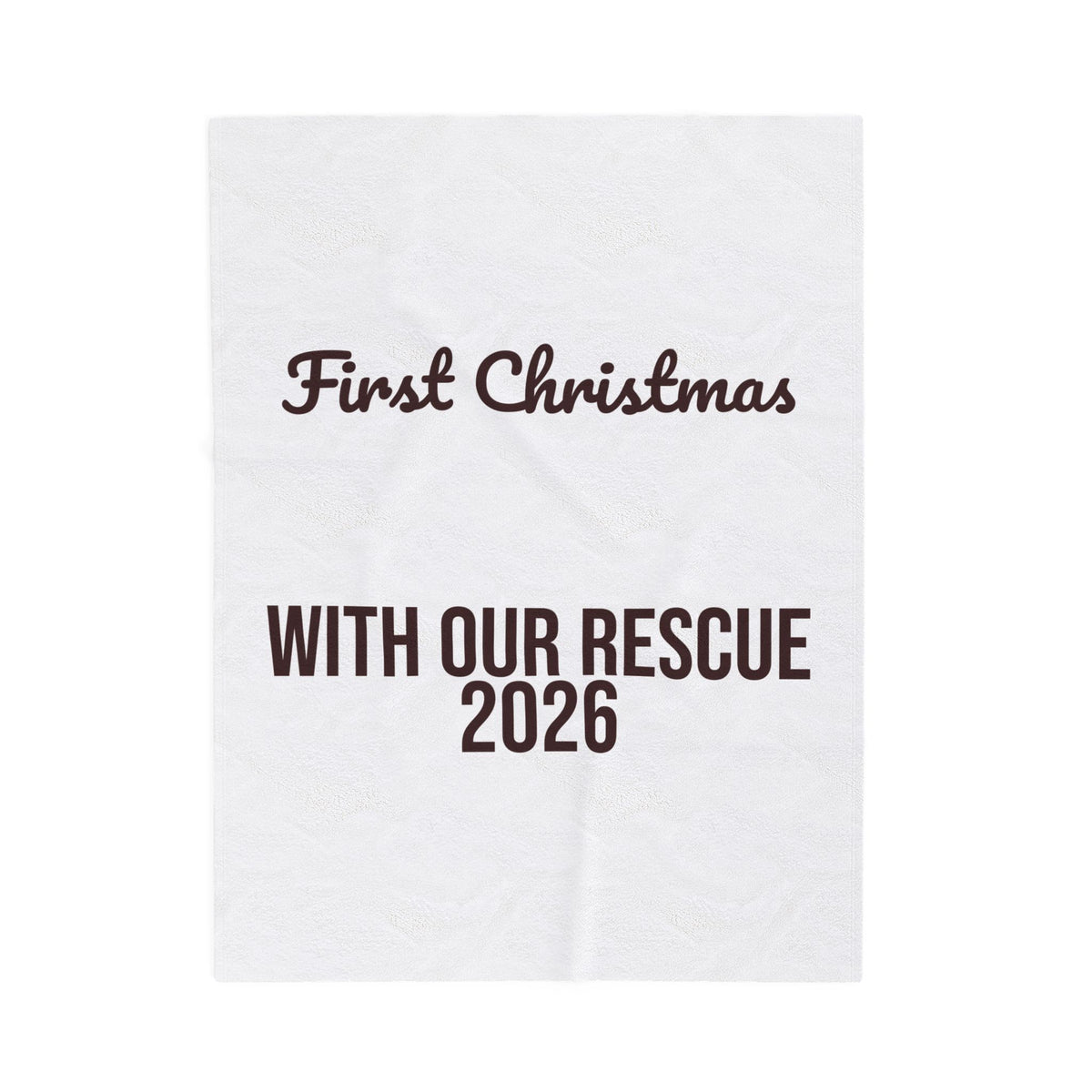 First Christmas With Our Rescue Dog 2026 Throw Blanket For Dog Lovers
