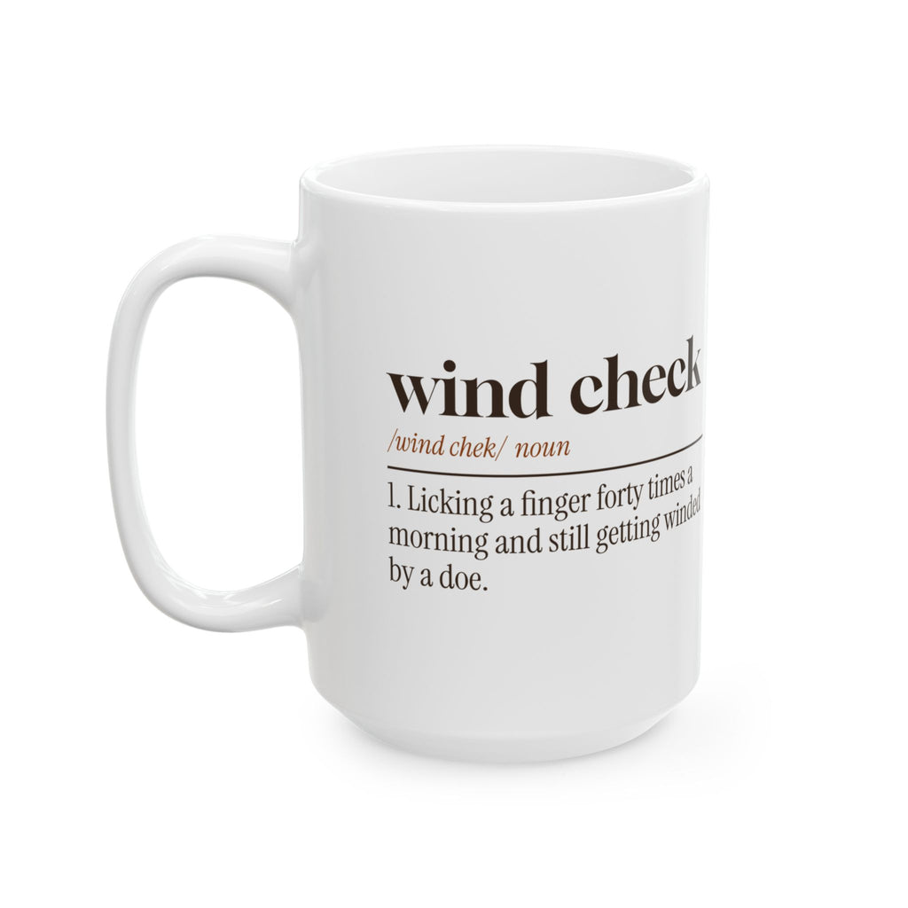 Funny Hunting Coffee Mug Wind Check Dictionary Definition For Hunters