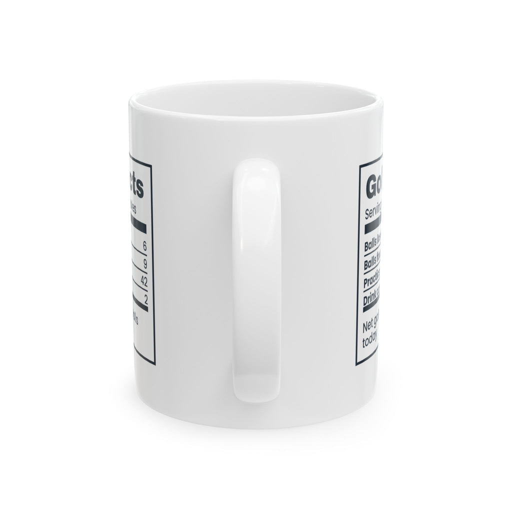 Funny Golfer Mug Golfer Facts Label Lost Six Found Nine