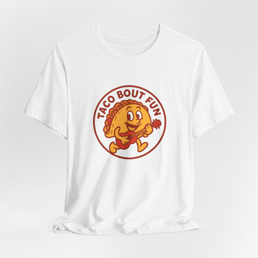Taco Bout Fun Funny Retro Taco Pun Shirt
