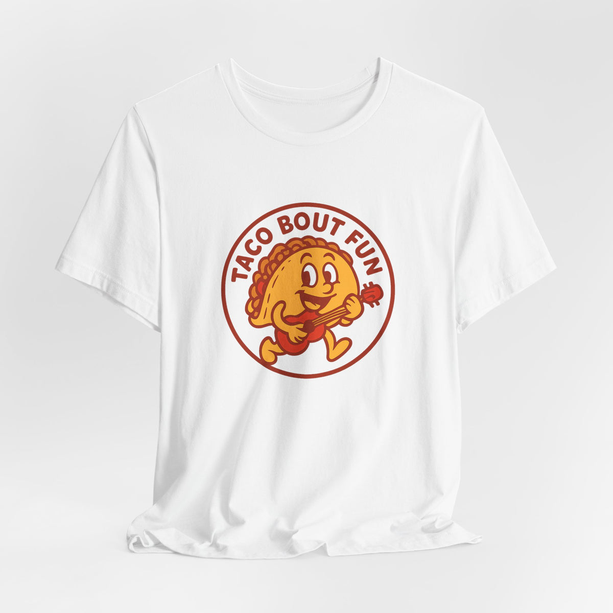 Taco Bout Fun Funny Retro Taco Pun Shirt