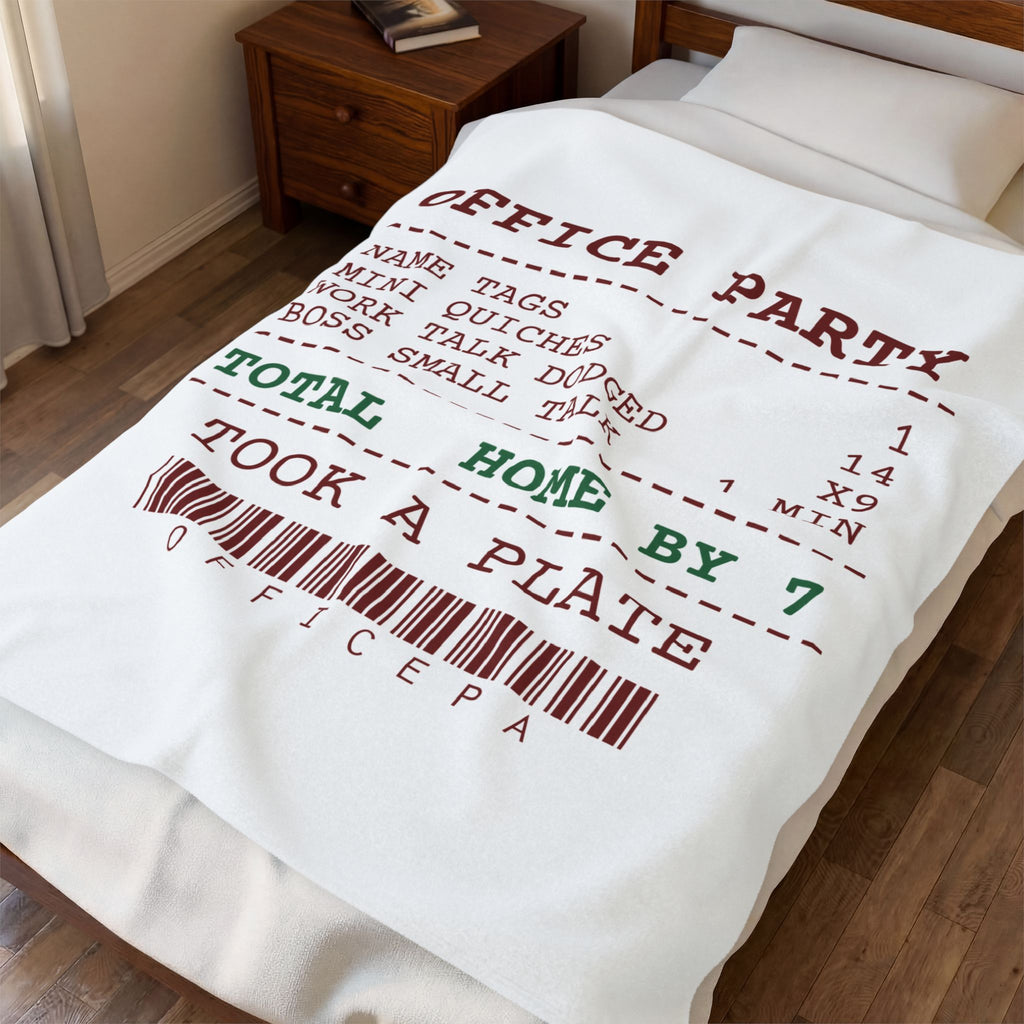 Funny Christmas Coworker Throw Blanket Mini Quiches 14 Office Party Receipt