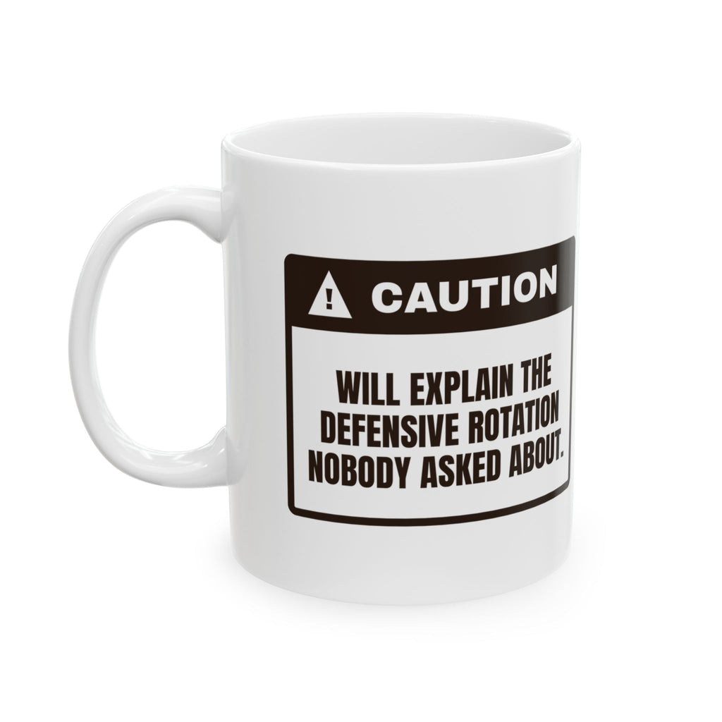Funny Basketball Coffee Mug Explains Rotations Nobody Asked About