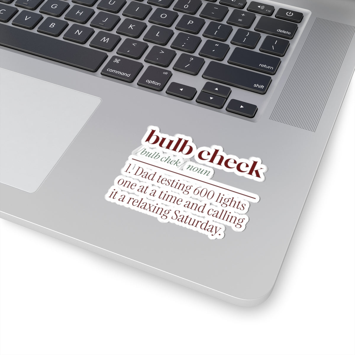 Funny Christmas Lights Dad Sticker Bulb Check Definition