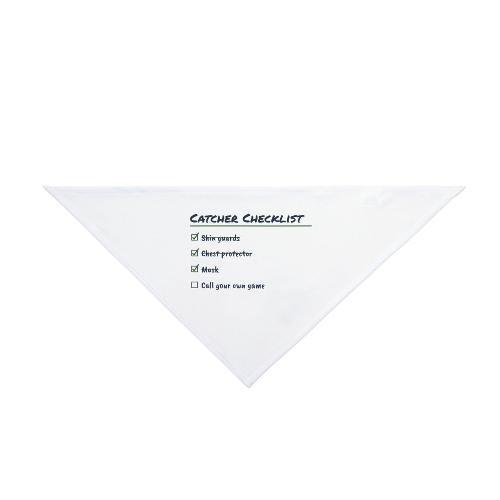 Funny Softball Catcher Dog Bandana Checklist For Catcher