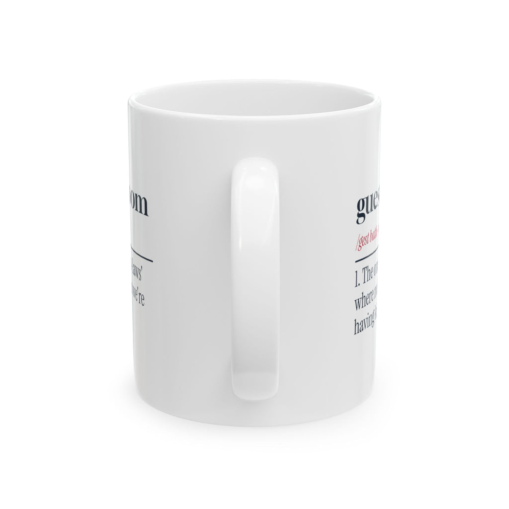 Funny In-Laws Christmas Coffee Mug Guest Bathroom Definition