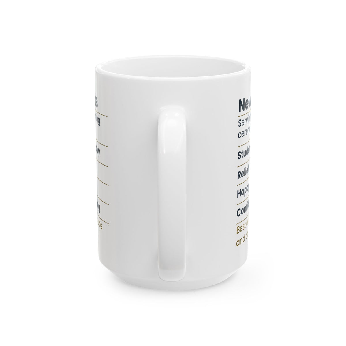 New RN Coffee Mug Funny Nutrition Label For Nursing Graduation