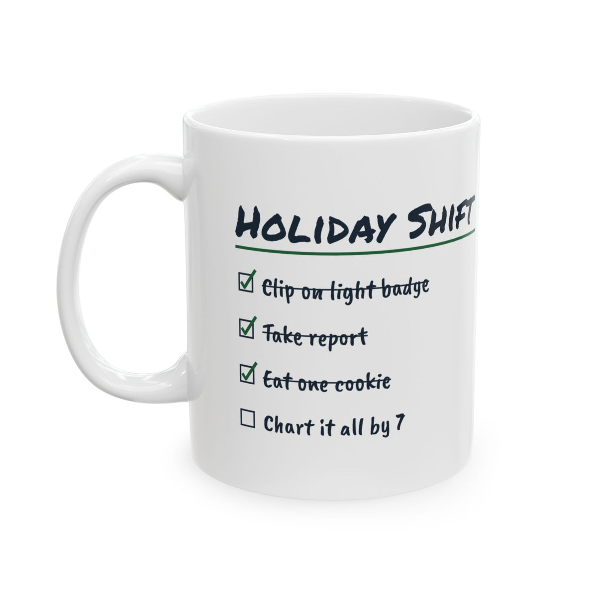 Funny Christmas Nurse Coffee Mug Eat One Cookie Chart It All By 7