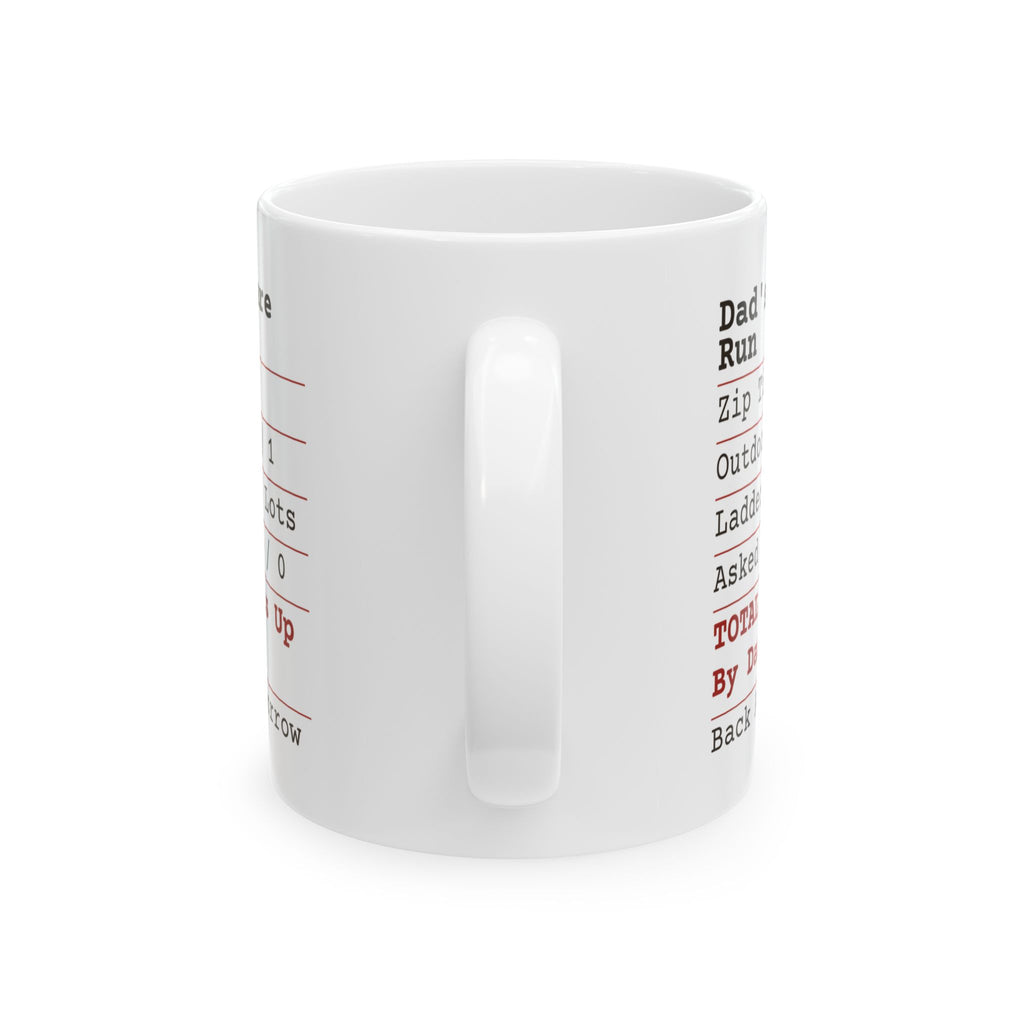 Funny Christmas Coffee Mug Dad's Hardware Run Receipt For Dads