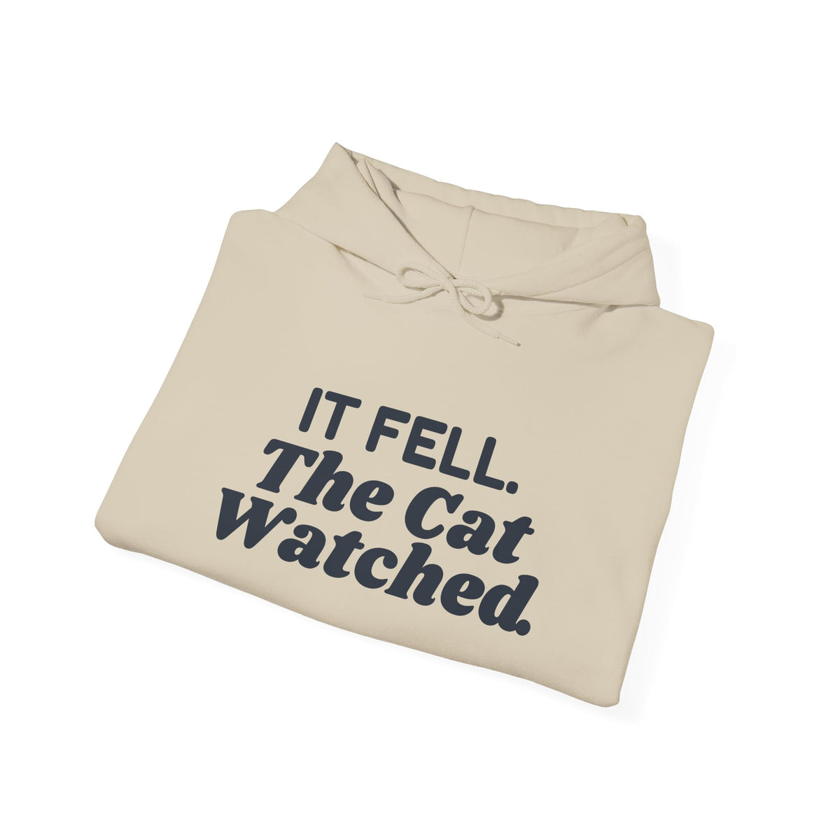 Funny Christmas Cat Hoodie It Fell The Cat Watched