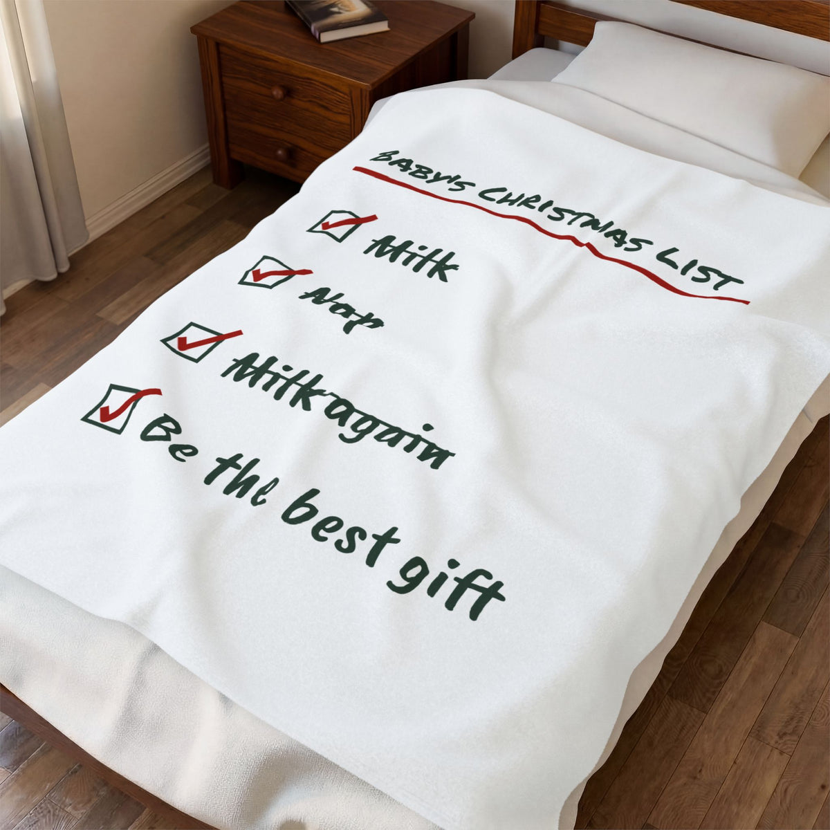 Baby's First Christmas Throw Blanket Baby's Christmas List For New Parents