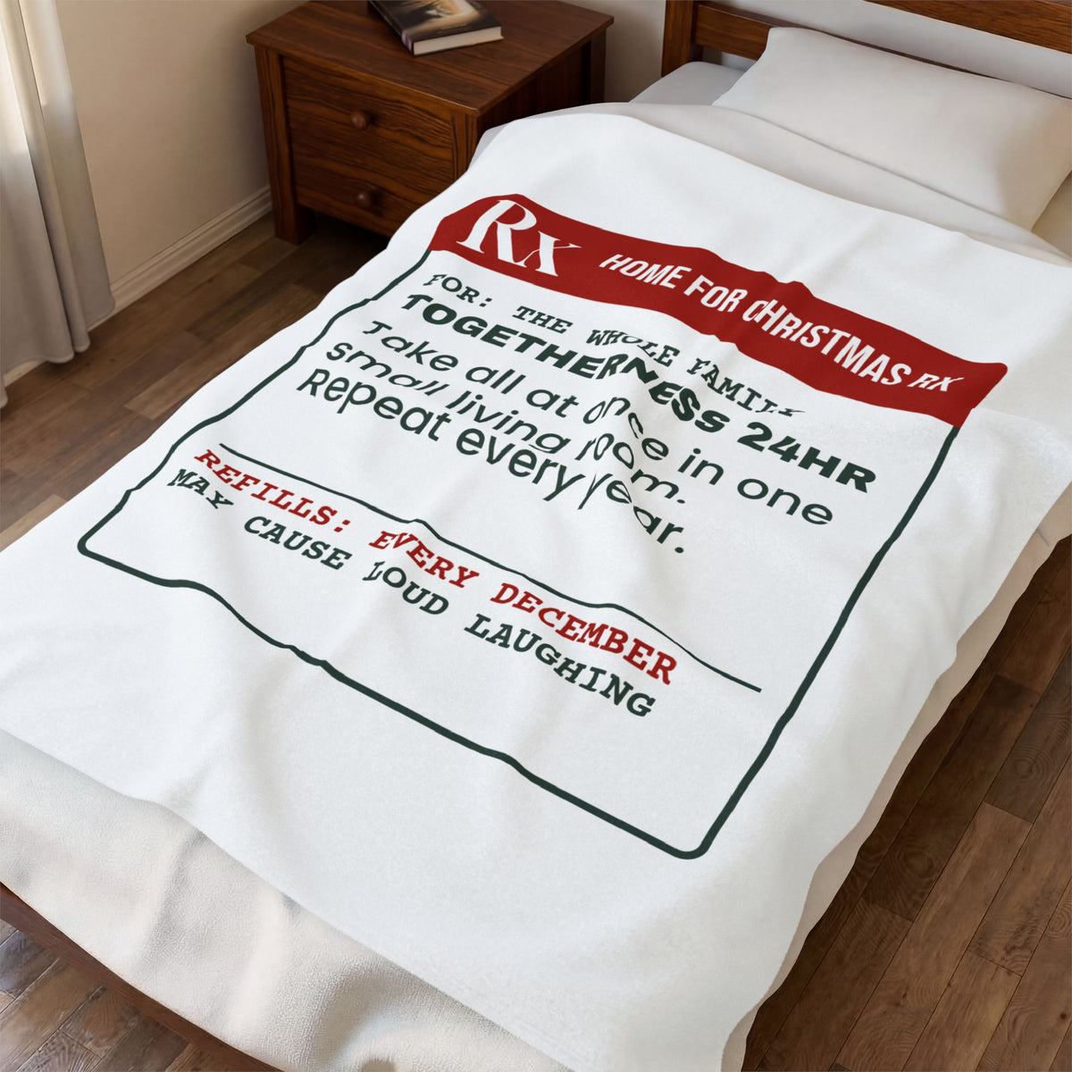 Funny Christmas Throw Blanket Togetherness Prescription For Family