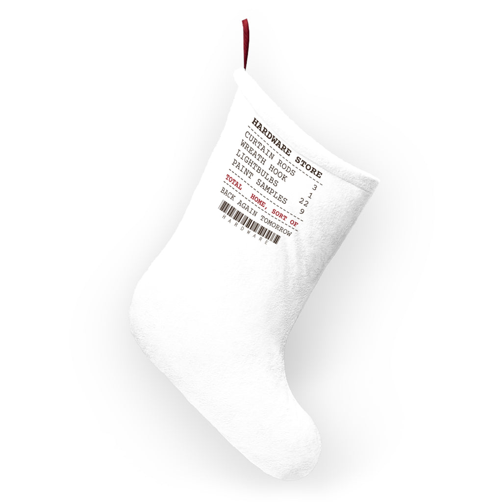 Funny New Homeowner Christmas Stocking Hardware Store Receipt
