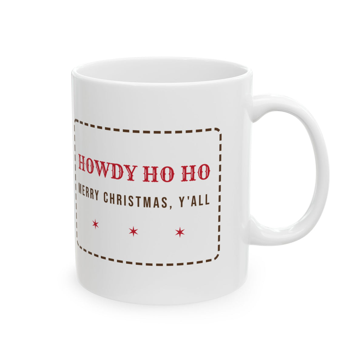 Funny Western Christmas Coffee Mug Howdy Ho Ho