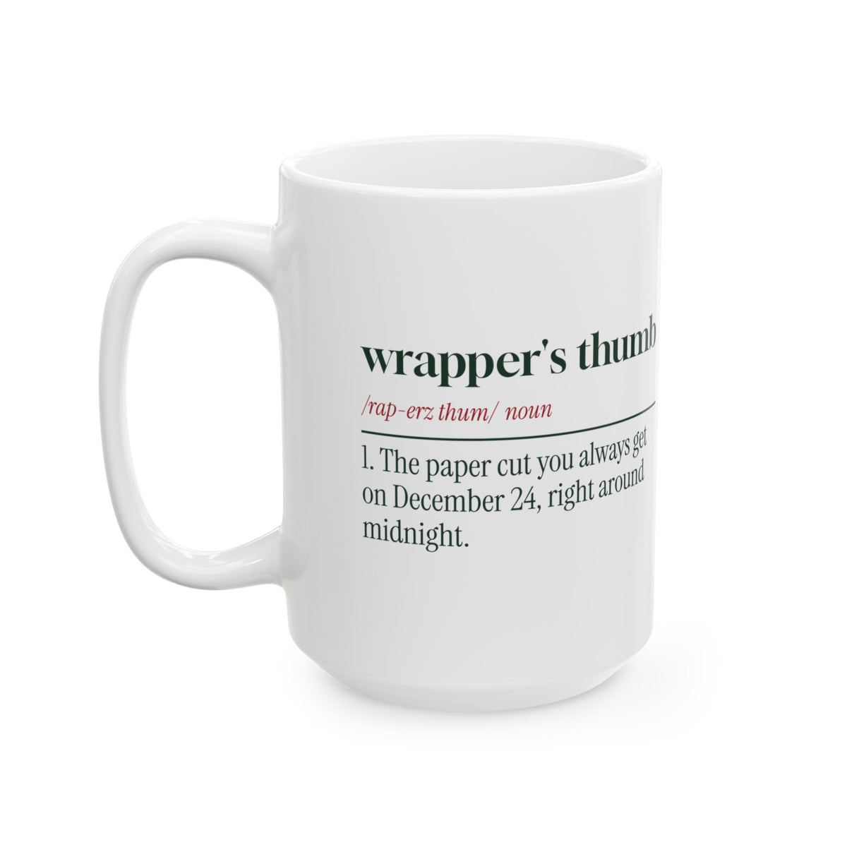 Funny Christmas Wrapping Coffee Mug Wrapper's Thumb Definition
