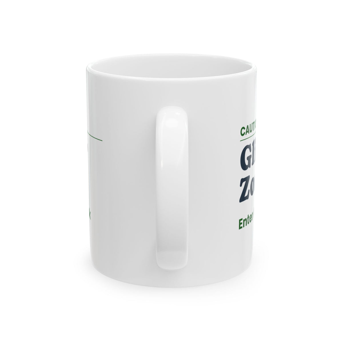 Funny Teacher Sign Coffee Mug Glitter Zone Enter At Own Risk