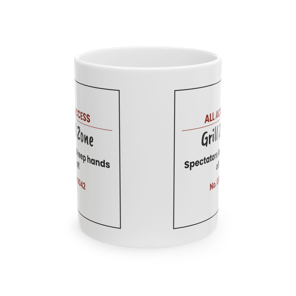 Grill Zone Ticket Coffee Mug Spectators Hands Off For Dad