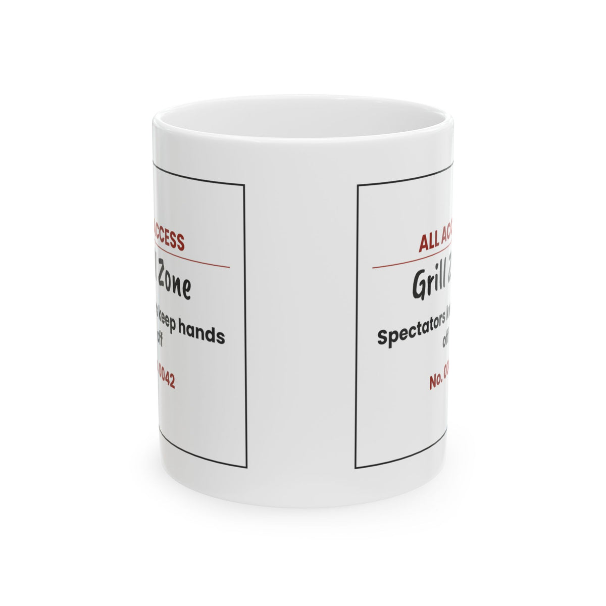 Grill Zone Ticket Coffee Mug Spectators Hands Off For Dad